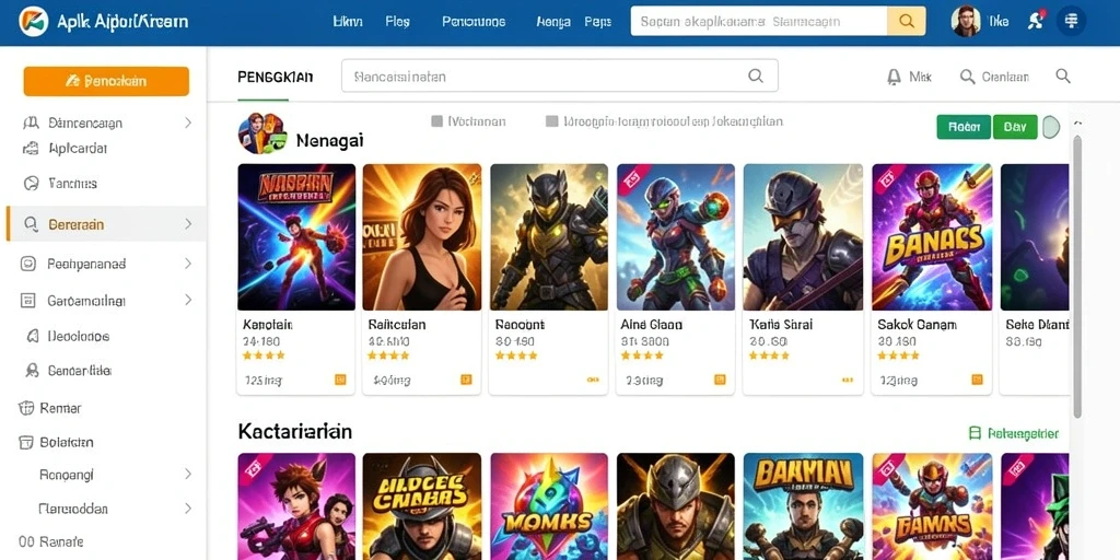 Tampilan antarmuka utama yang menarik dan intuitif.