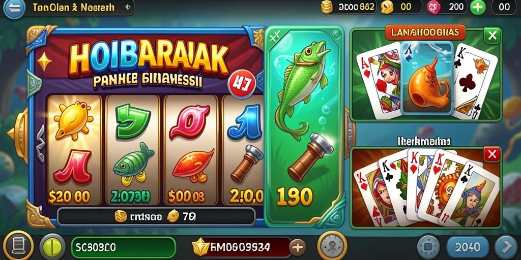 Tampilan mesin slot yang menarik dan berwarna.
